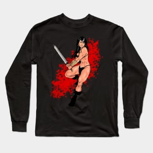 The Princess Barbarian Attacks- Visceral Variant Long Sleeve T-Shirt